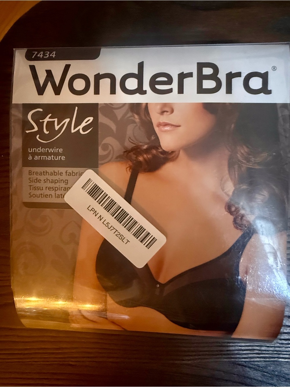 WonderBra Comfort-U Full-Support Underwire Bra W7434 - NIB Black